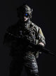U.S. Army Ranger in combat helmet with night vision device - poster print