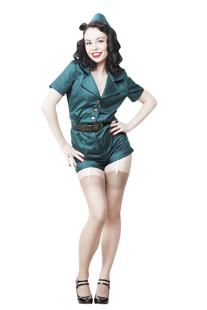 Beautiful Brunette Pin-Up Girl Poster Print by Oleg Zabielin, vintage style artwork.
