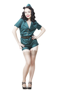 Beautiful Brunette Pin-Up Girl Poster Print by Oleg Zabielin, vintage style artwork.