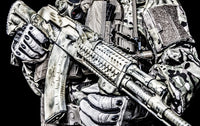 Kalashnikov rifle close-up poster print held by Army special forces soldier.