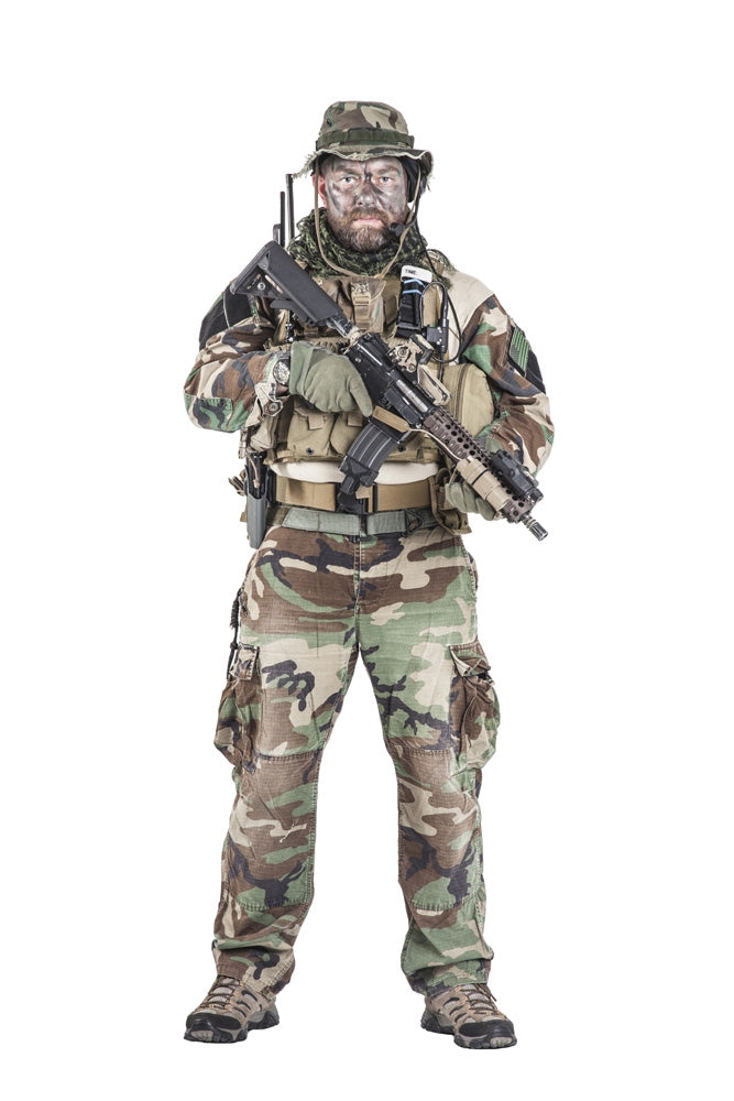 U.S. Special Forces Soldier in Jungle Warfare Uniform Poster Print by Oleg Zabielin