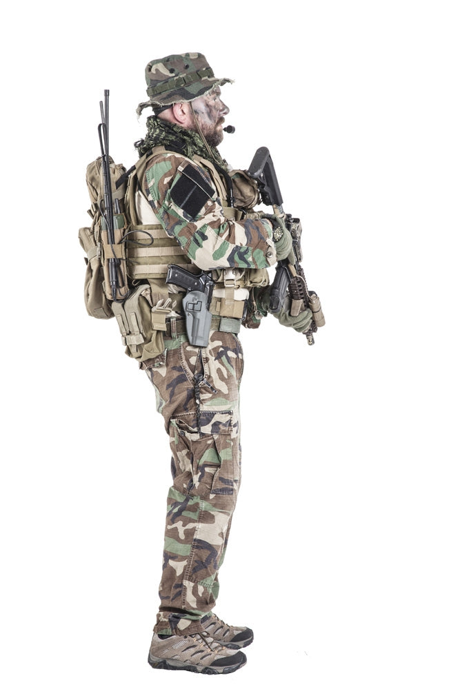 U.S. Special Forces soldier in jungle warfare uniform poster print by Oleg Zabielin.