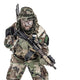 U.S. Special Forces soldier wearing jungle warfare uniform poster print by Oleg Zabielin.