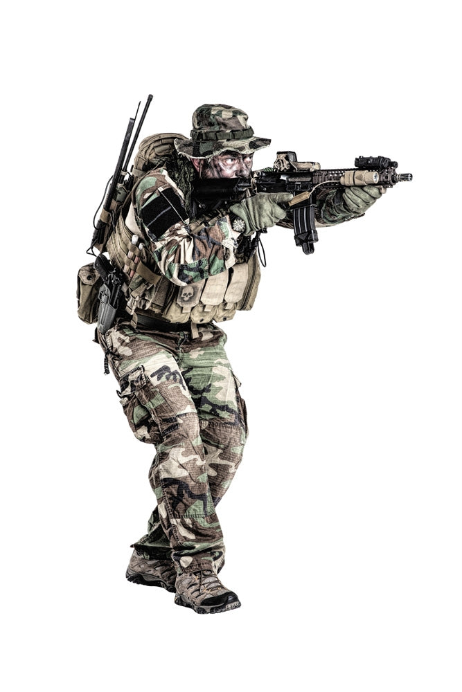 U.S. Special Forces Soldier Shooting on the Move Poster Print by Oleg Zabielin