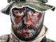 U.S. Special Forces soldier poster print wearing jungle hat with face paint.