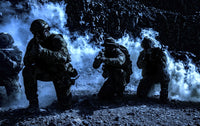 Squad of Special Forces Under the Cover of Darkness Poster Print