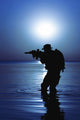 Army Soldier Silhouette Poster Print by Oleg Zabielin