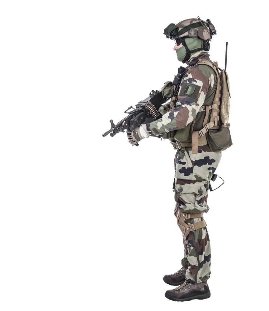 French paratrooper with weapon poster print by Oleg Zabielin.