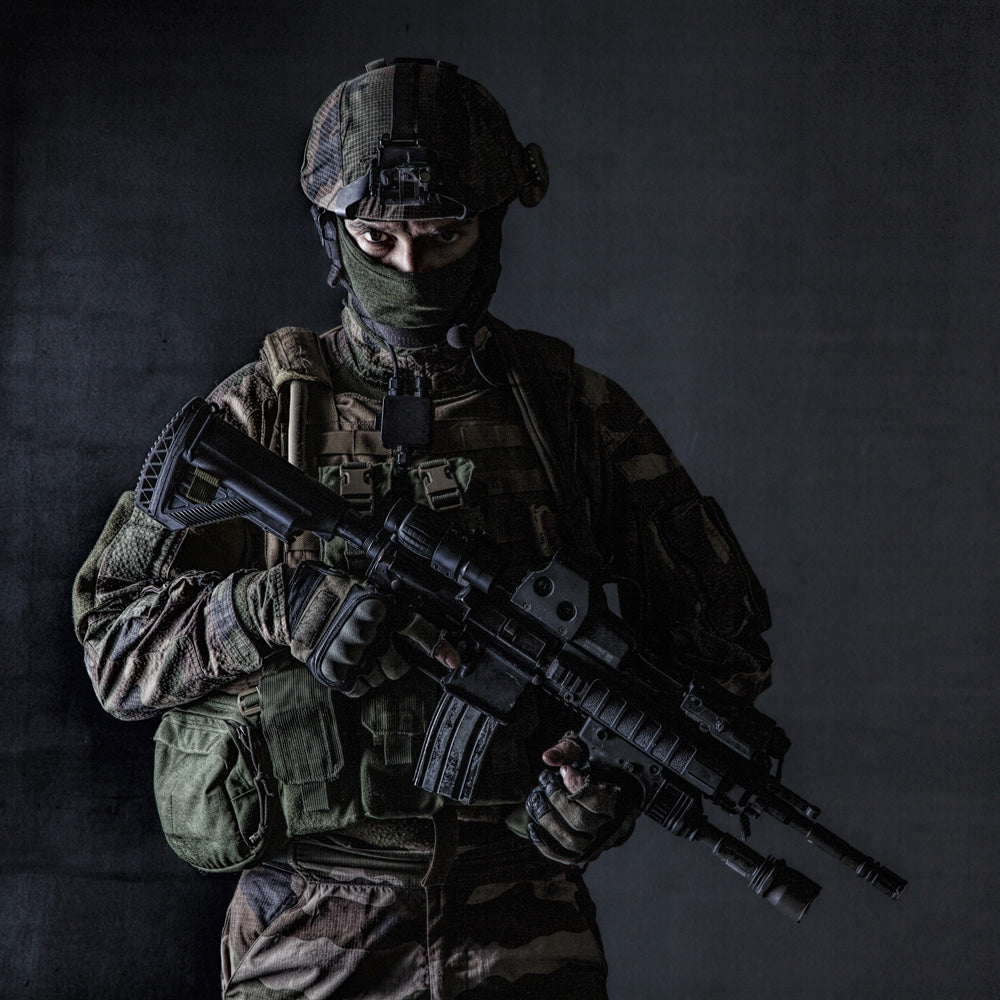 French Paratrooper with Weapon poster print by Oleg Zabielin.