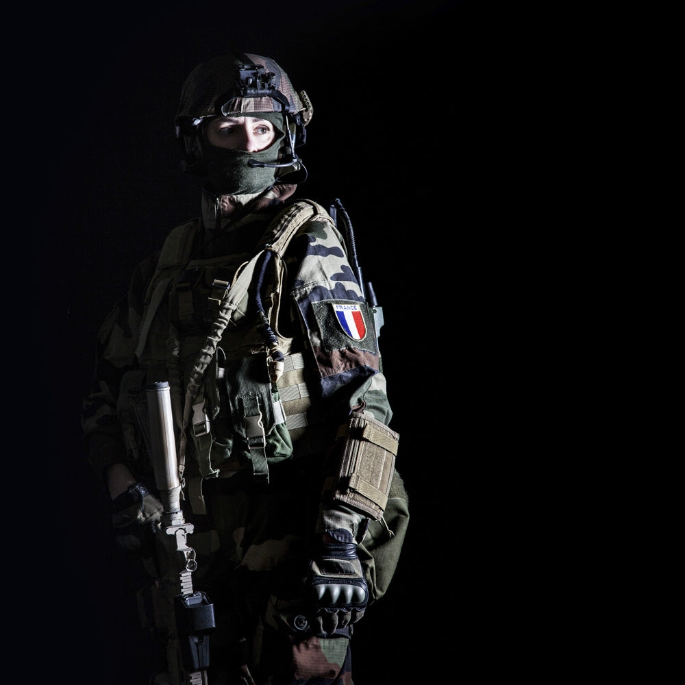 French Paratrooper with Weapon Poster Print by Oleg Zabielin