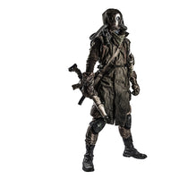 Post-Apocalypse Survivor in Gas Mask with Handmade Firearm Poster Print