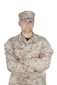 Soldier in camouflage uniform and cap poster print by Oleg Zabielin.