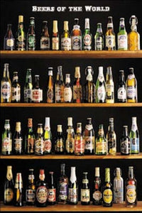 Beers Of The World Rolled Poster Print - 22x34