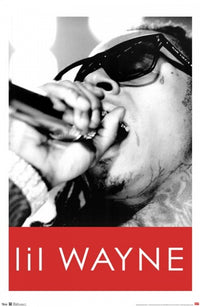Lil' Wayne Close Up Poster Print showcasing vibrant hip-hop artistry.