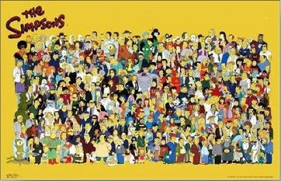 The Simpsons Cast Rolled Poster Print - 36x24