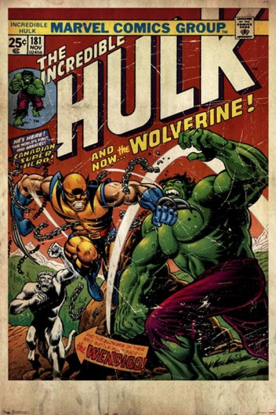 The Hulk & Wolverine Rolled Poster Print - 24x36