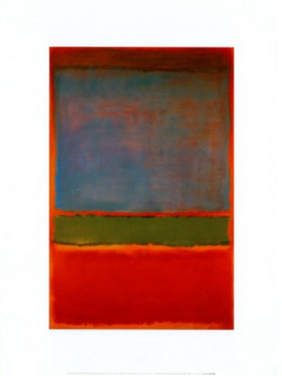 Violet, Green and Red Poster Print by Mark Rothko - 12x16