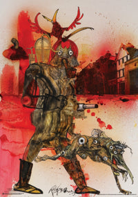 Ralph Steadman Fahrenheit 451 Poster Print - 34x22