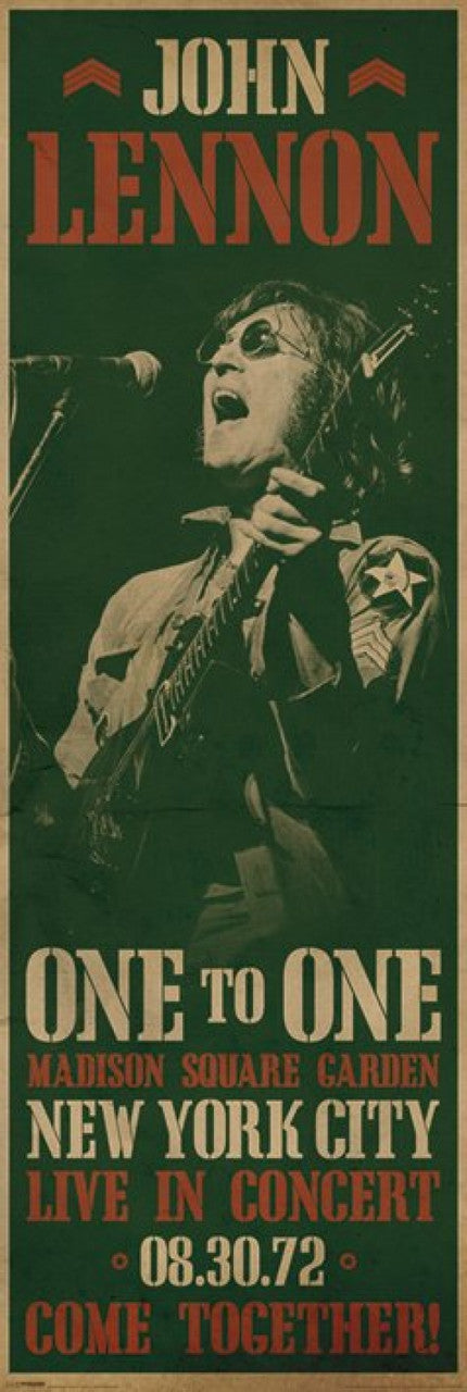 John Lennon Concert Door Poster Print - 21x62 Rolled Poster