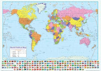 World Map New Edition Poster 36 x 25 - Detailed and vibrant design.