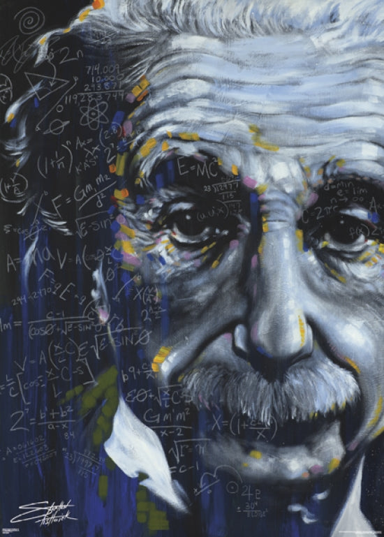 Albert Einstein Artistic Formulas Poster - 39 x 55