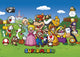 Super Mario animated poster print featuring colorful graphics and dynamic imagery.