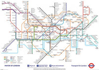 London Underground Map Poster Print - 55x39 Rolled Poster