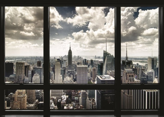 New York Window Poster showcasing the vibrant skyline and streets of NYC.