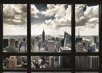 New York Window Poster showcasing the vibrant skyline and streets of NYC.