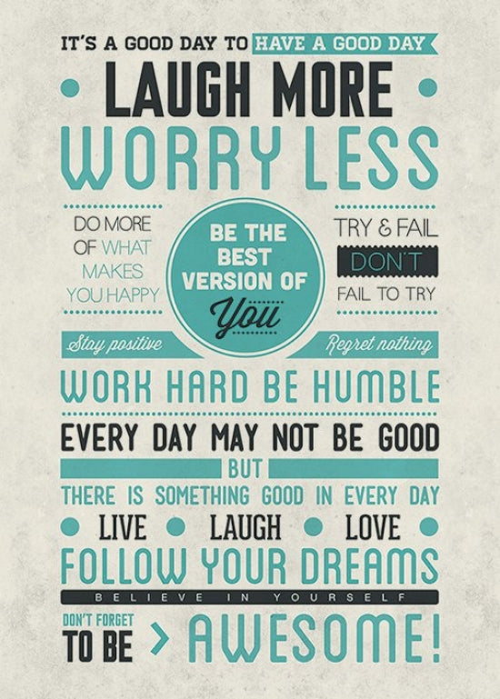 Be Awesome Quote Mural Poster - Motivational Wall Art 39x55