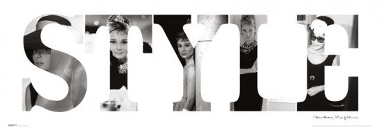 Audrey Hepburn Style Poster Print - 36x12 Rolled Art