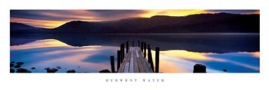 Derwent Water Landscape Poster Print showcasing a serene natural lake scene.