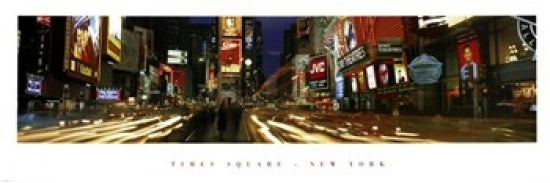 Times Square, NYC Poster showcasing vibrant city lights and atmosphere.
