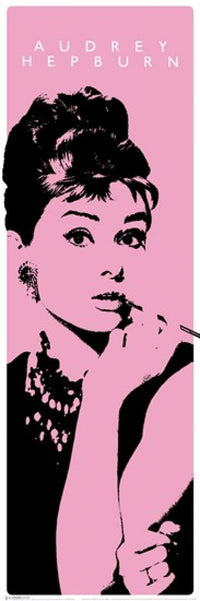 Audrey Hepburn Cigarello Poster - Stylish wall art featuring classic Hollywood elegance.