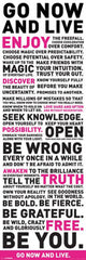 Go Now and Live Inspirational Quote Door Poster Print