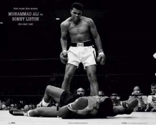 Muhammad Ali 1965 Knockout Against Sonny Liston Poster Print
