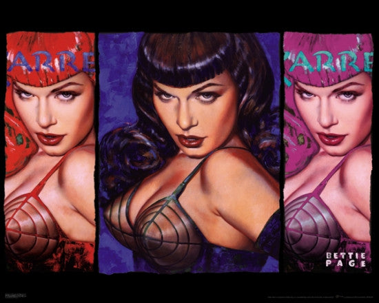 Bettie Page - Colors Rolled Poster Print 20x16