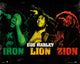 Bob Marley Iron Lion Zion Colors Poster Print showcasing vibrant reggae art.