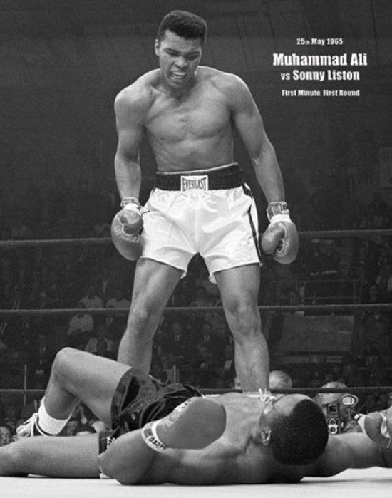 Muhammad Ali vs. Sonny Liston Portrait Poster Print - 16x20