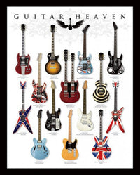 Guitar Heaven Rolled Poster Print - Vibrant Music Artwork