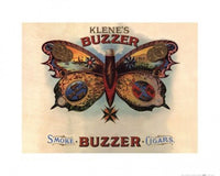 Klene's Buzzer Cigars Butterfly Poster Print - 20x16