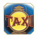 Taxi Art Poster Print showcasing an iconic yellow taxi cab.