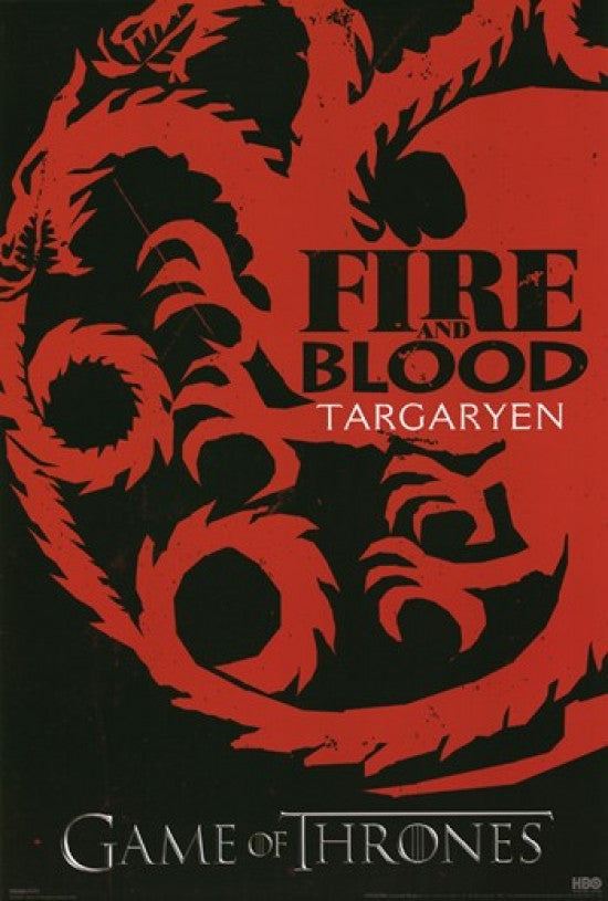 Game of Thrones Targaryen Sigil Poster Print - 22x34