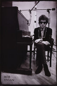 Bob Dylan Piano Poster 24x36 art print featuring vibrant colors.