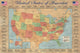 Map of the USA Rolled Poster Print - 24x36