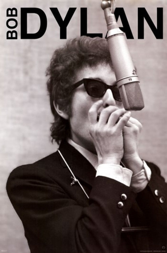 Bob Dylan Harmonica Poster Print - 24x36 Rolled Art