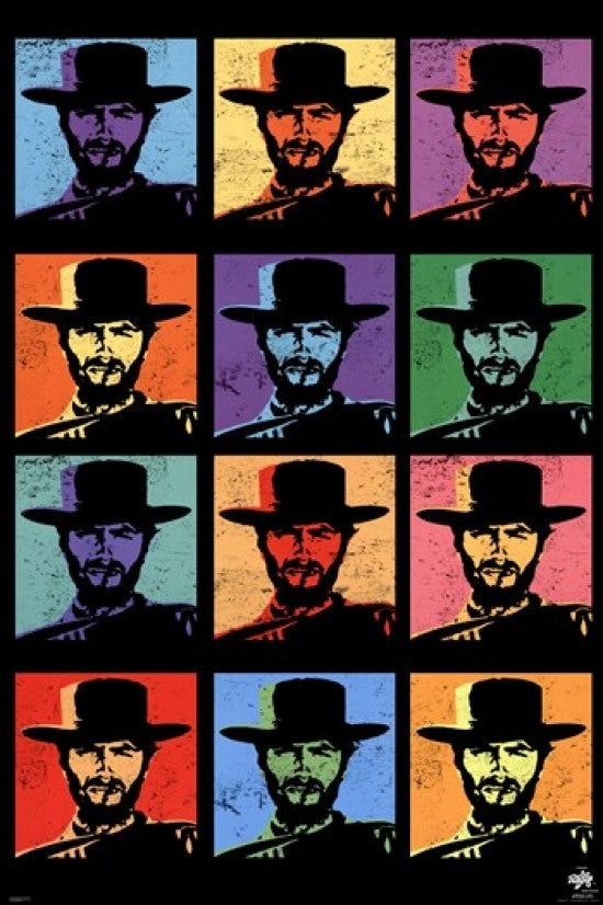 Clint Eastwood Pop Art Poster Print - 22x34