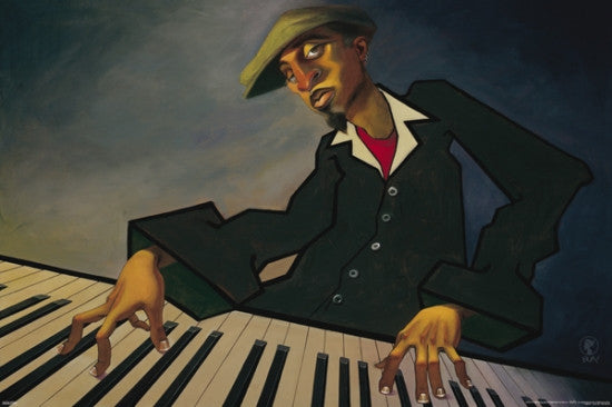 Justin Bua Piano Man II Poster Print - 24x36