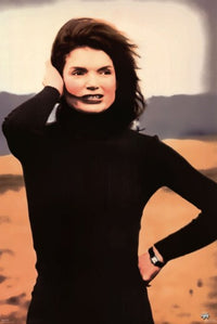 Jackie Onassis Beach Poster - Iconic Portrait Art Print