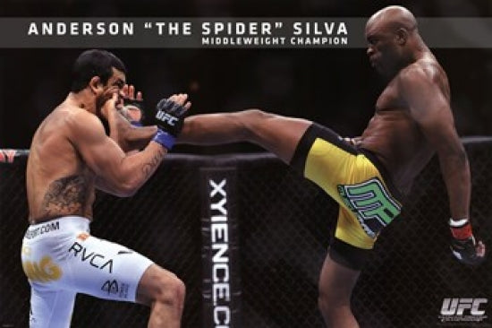 Anderson Silva UFC Poster showcasing the legendary fighter in action.